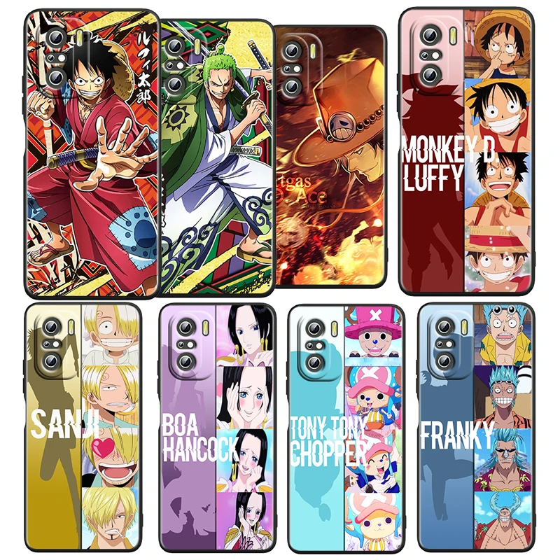 

One Piece Cartoon For Xiaomi Redmi 10 10X K40 K30 K20 9 9I 9A 9C 8 5G Silicone Soft TPU Black Phone Case Funda Coque Capa Cover