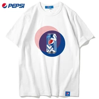 pepsi 2022 new official authentic cotton loose men and women with the same style street t shirt trend couple half sleeves