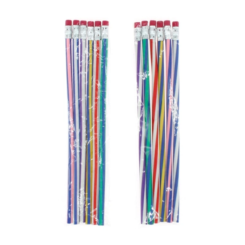 

69HA Flexible Soft Pencil,7.36" Magic Pencils,Soft Novelty Pencil with Eraser for Kids Gift Students School Classroom