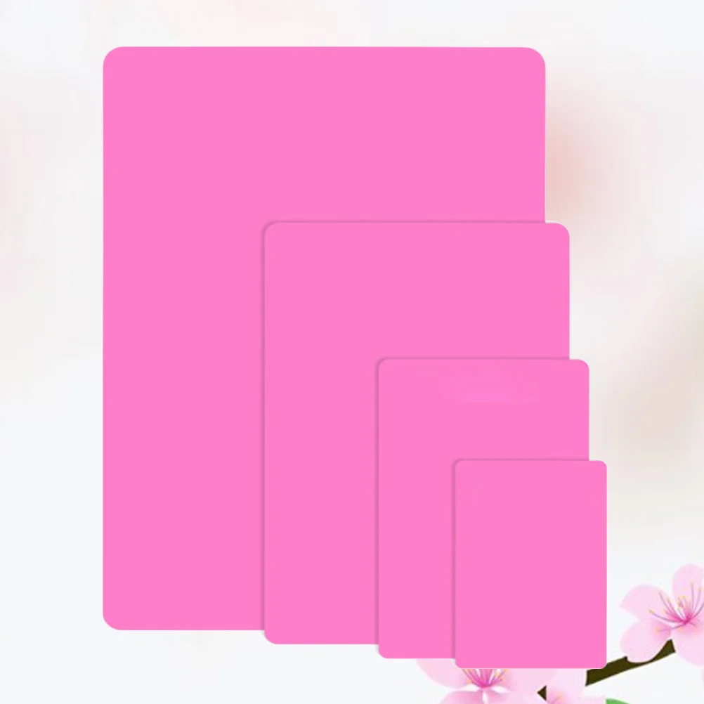 

4 PCS Silicone Mats Crafts Baby Silicone Plates Ornament Crafts Silicone Coasters Resin Crafts Table Placemats
