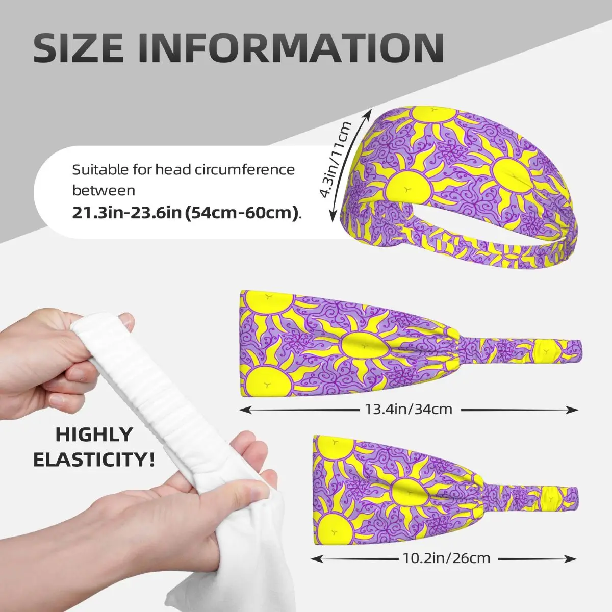 Фото Пользовательский Rapunzel Sun Lantern Sweatband для мужчин и женщин, влагоотводящая спортивная повязка для тренажерного зала, йоги, бега №3