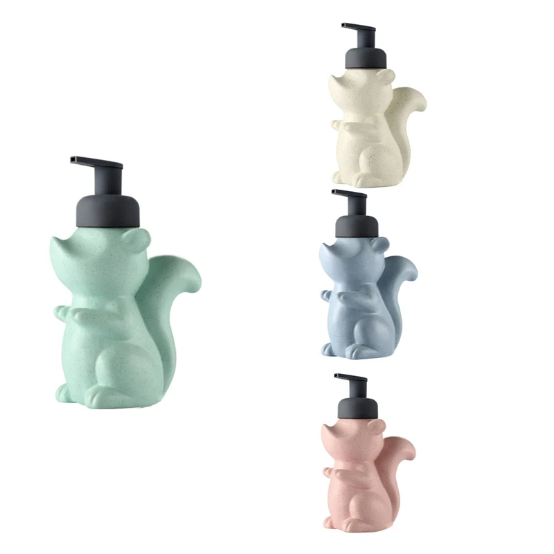 

GTBL Squirrel Lotion Bottle Bathroom Products Ceramics Soap Dispenser Handwashing Fluid Dispenser Bathroom