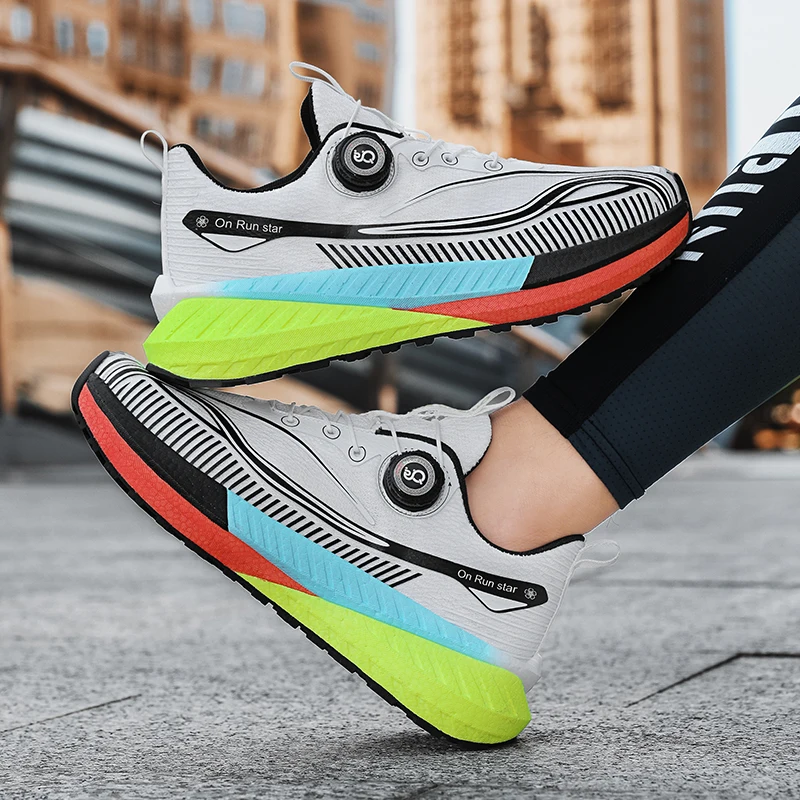 Кроссовки мужские с амортизацией на толстой подошве удобные кроссовки плоской