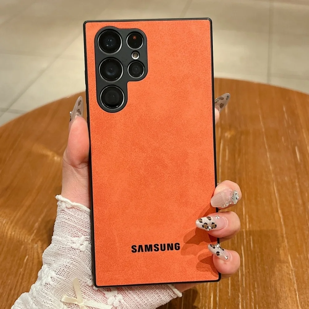 Фото Роскошный противоударный чехол из овечьей кожи для Samsung Galaxy S26 Ultra, S25, S24, S22, S23 Ultra Plus, S23 FE, мягкий чехол с защитой камеры №3
