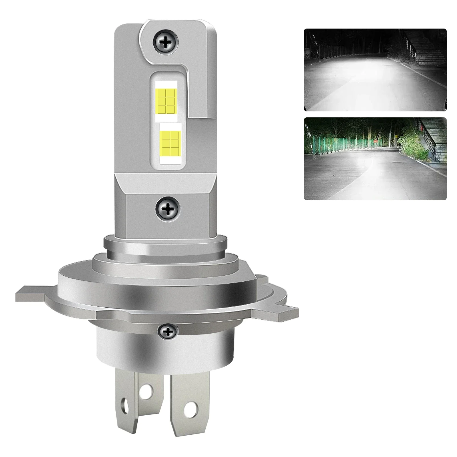 

1x 8000LM LED H4 9003 Светодиодная лампа Canbus для фар CSP безвентиляторная с дальним и ближним светом для автомобиля Мотоцикл Авто белый желтый зеленый синий