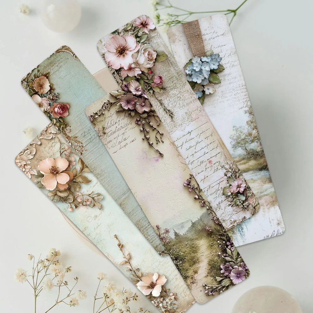 

Бумажные закладки с цветами