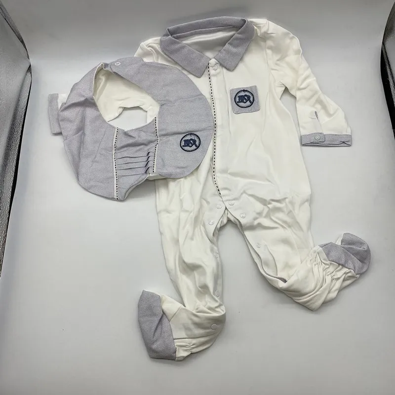 

Новый весенний Детский комбинезон + нагрудник, комплект одежды, мягкий детский комбинезон, детская одежда из двух предметов