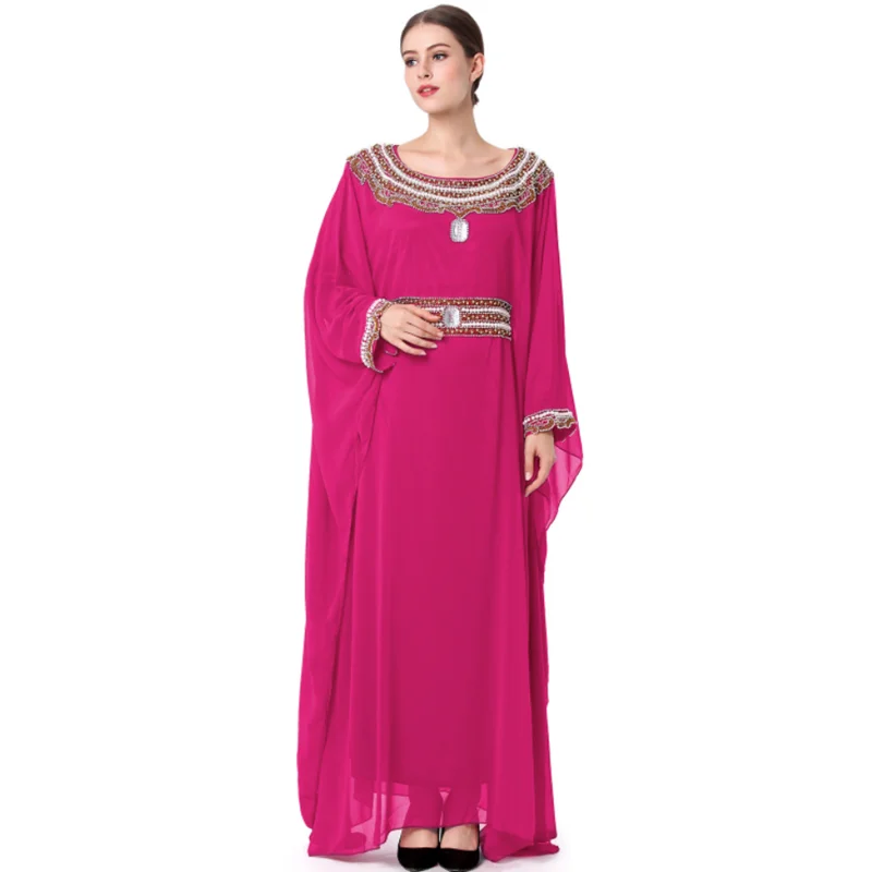 Модное шифоновое абайя Кафтан Дубай турецкое мусульманское платье исламское Макси роскошный скромный халат кимоно летняя юбка для женщин