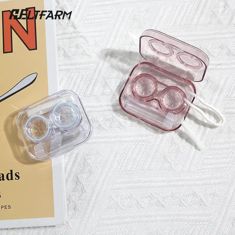 

Contact Lenses Case Plastic Include Tweezers Suction Set Portable