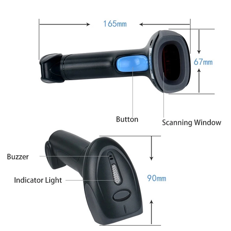 Беспроводной портативный USB-сканер штрих-кодов и QR-кодов RAKINDA (1D2D) (art.: 3920dc28fe4ad) - 3920dc28fe4ad