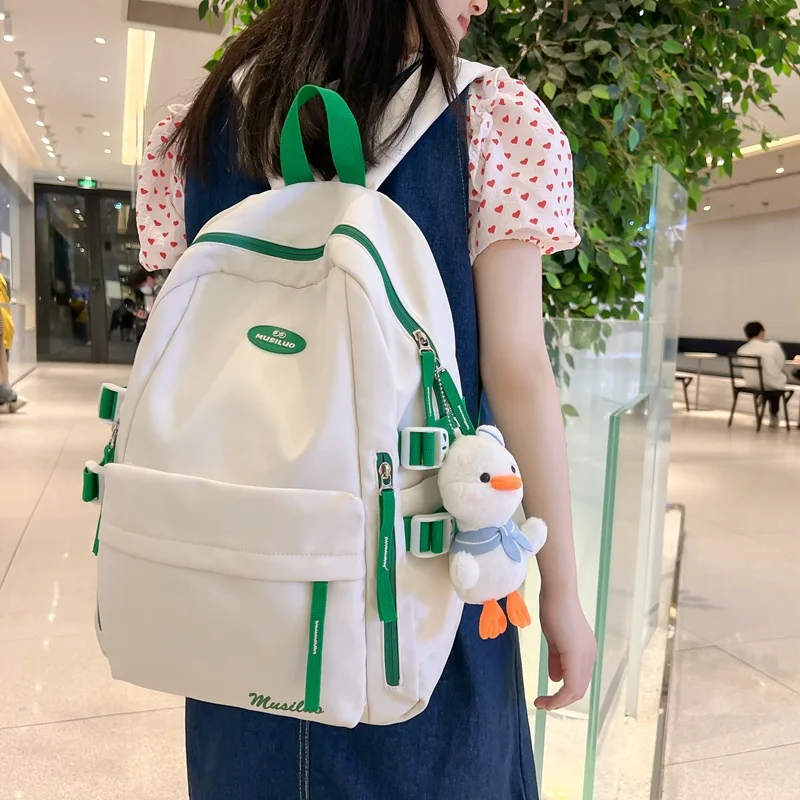 

Qyahlybz 2023 Schoolbag Female College Student Simple Senior high school Junior High School Girl's Large Capacity Backpack