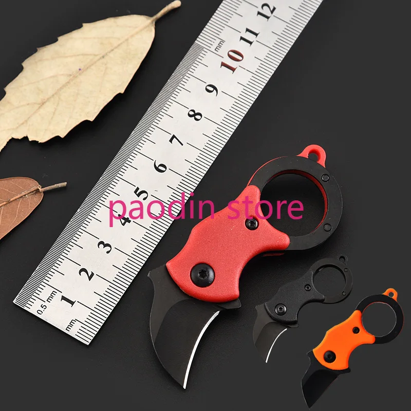 Мини брелок керамбит коготь нож 3CR13MOV лезвие Тактический спасательный карманный