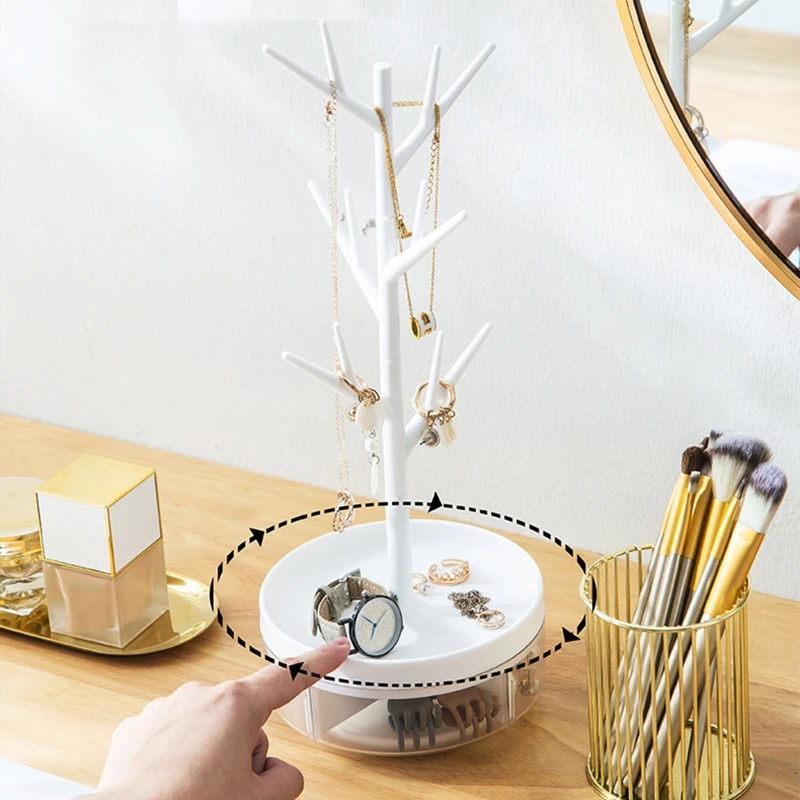 Tree Branch Earrings Necklace Ring Pendant Bracelet Jewelry Show Shelf Desktop Ornaments Tray Storage Box Arrange Decorate Home