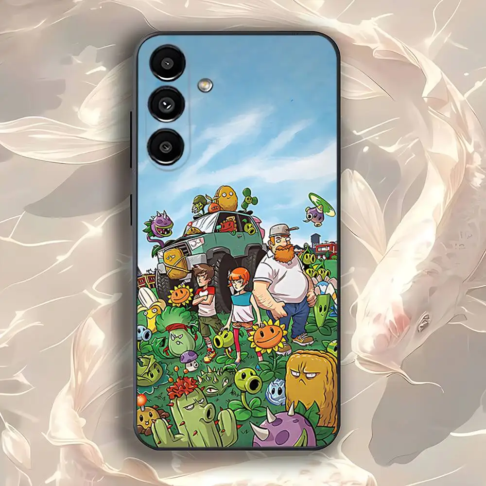 Фото Мягкий черный чехол для телефона P-Plants vs Zombies Game для Samsung Galaxy A73,31,32,72,41,53,52,71,22,5G,Note,J7,8,9 №3