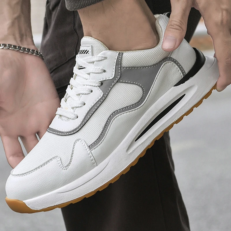 New Men's Golf Shoes White Grey Walking Shoes Men's Non-Slip Golf Shoes Mesh Breathable Men's Golf Sneakers Size 38-44