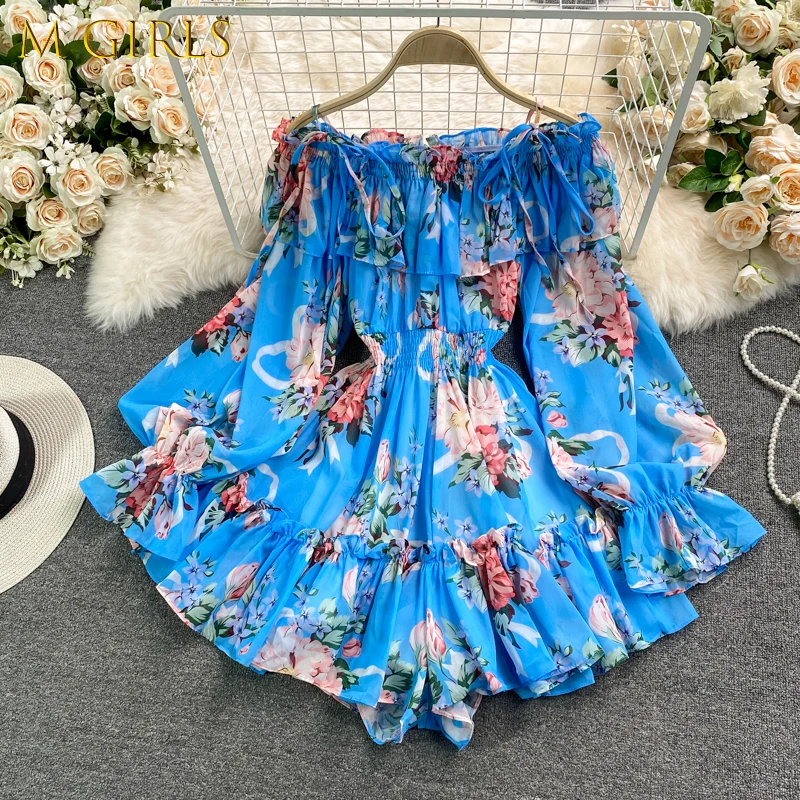 

M GIRLS Summer new seaside vacation lotus leaf jumpsuits Lotus leaf temperament casual Korean version jumpsuit women 2021