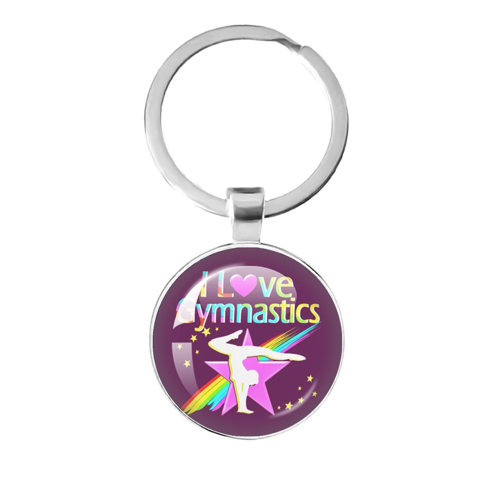 Металлический брелок для художественной гимнастики гимнастика со стеклянной