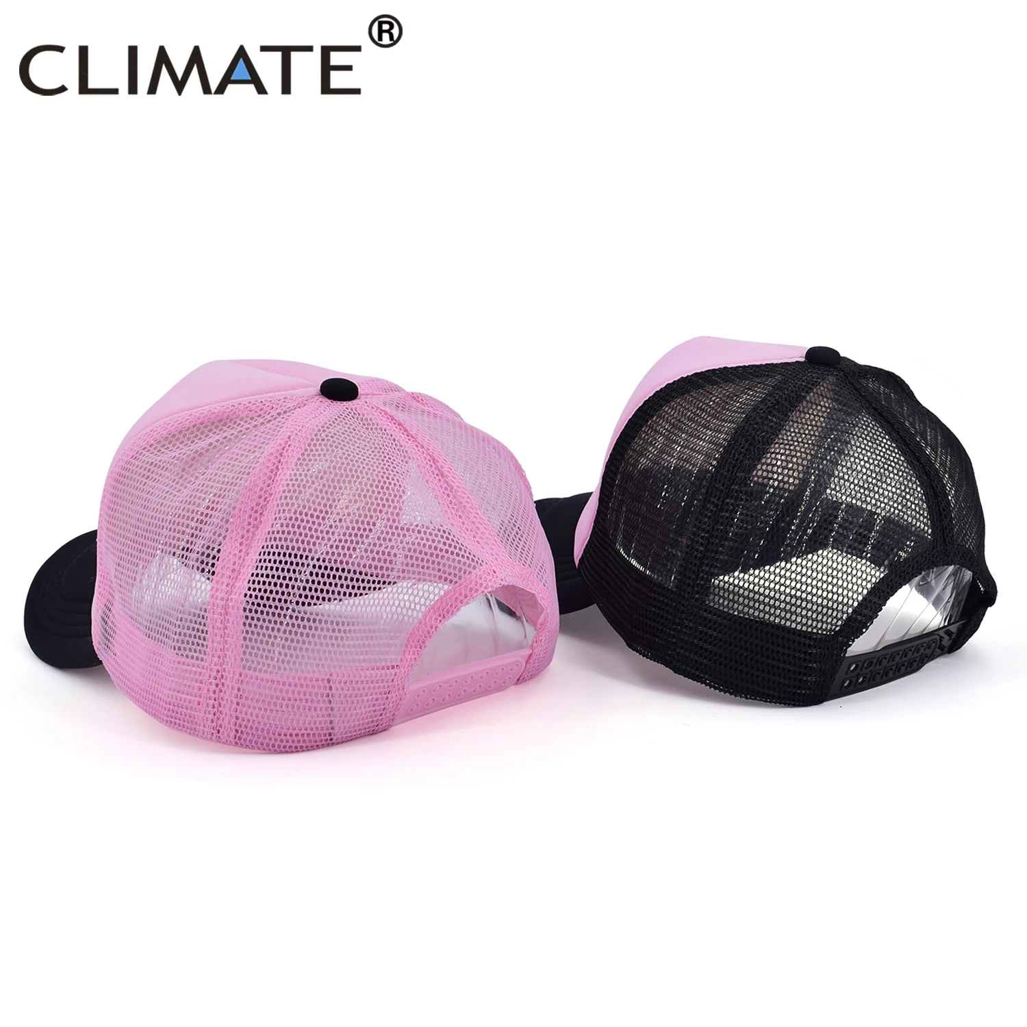 Кепка-тракер CLIMATE розовая черная женская молодежная самодельная кепка без
