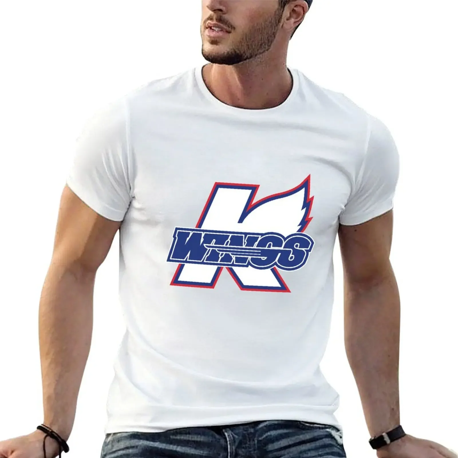Kalamazoo Wings Merch T-Shirt дизайнерские рубашки Эстетическая одежда большие футболки для