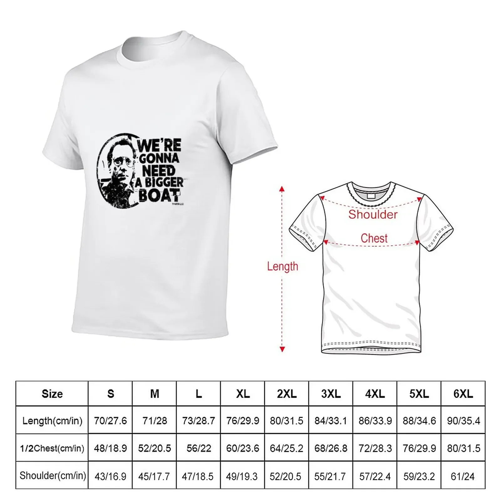 Фото Новый фильм Jaws T-ShirtJaws, который мы нужно большей лодке. Подарки на день рождения. Официально лицензионный товар. Футболка №2