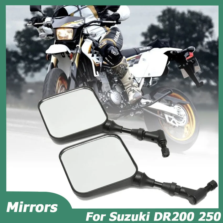 

For Suzuki DR200 250 DR350 350 DRZ 400 650 DR650 Diamond Motorcycle Mirrors Rear View Side Reflector Mirror Sport Accessories