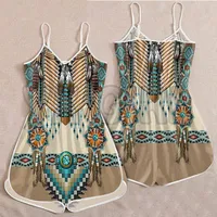 Spirit Dancer Pattern - Native American Rompers For Women  3D All Over Printed Rompers Summer Women's Bohemia Clothes