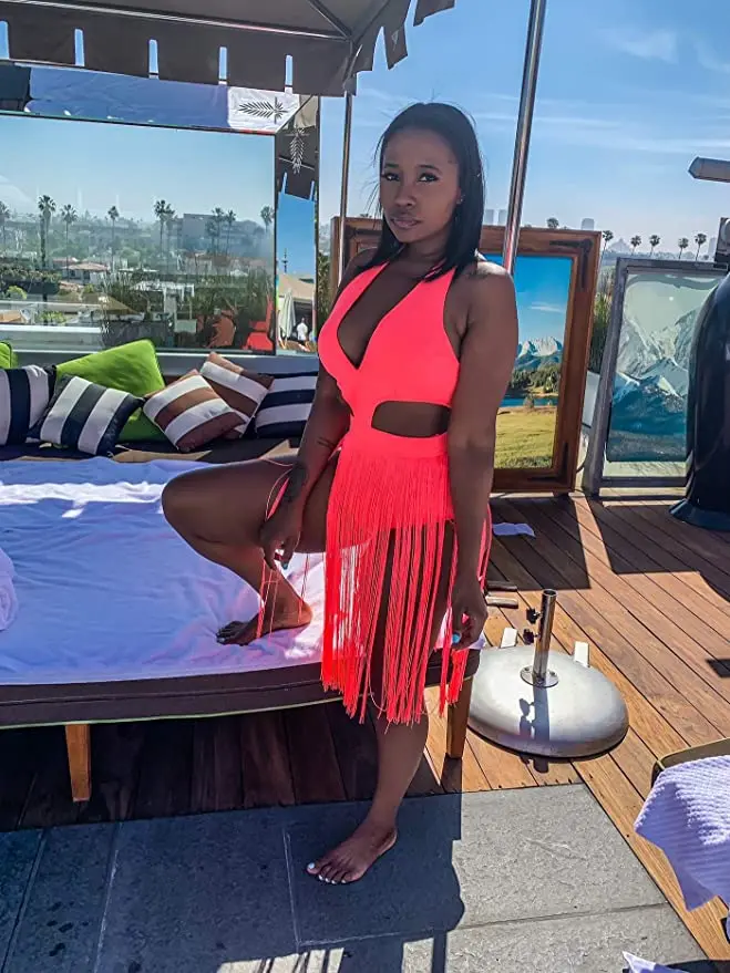 Новый сексуальный купальник с глубоким V-образным вырезом и лямкой на шее Клубное