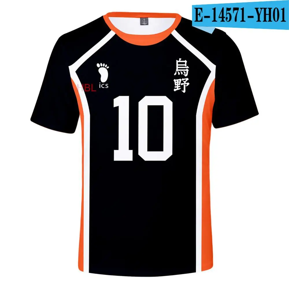 

2022 Summer New Hinata Shoyo Shadow Mountain Tobio T-shirt Karasuno Cosplay Volleyball Anime Adult Kids T-shirt
