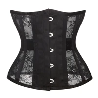 womens waist training underbust corset steel boned hourglass silhouette body shaper underwear top
