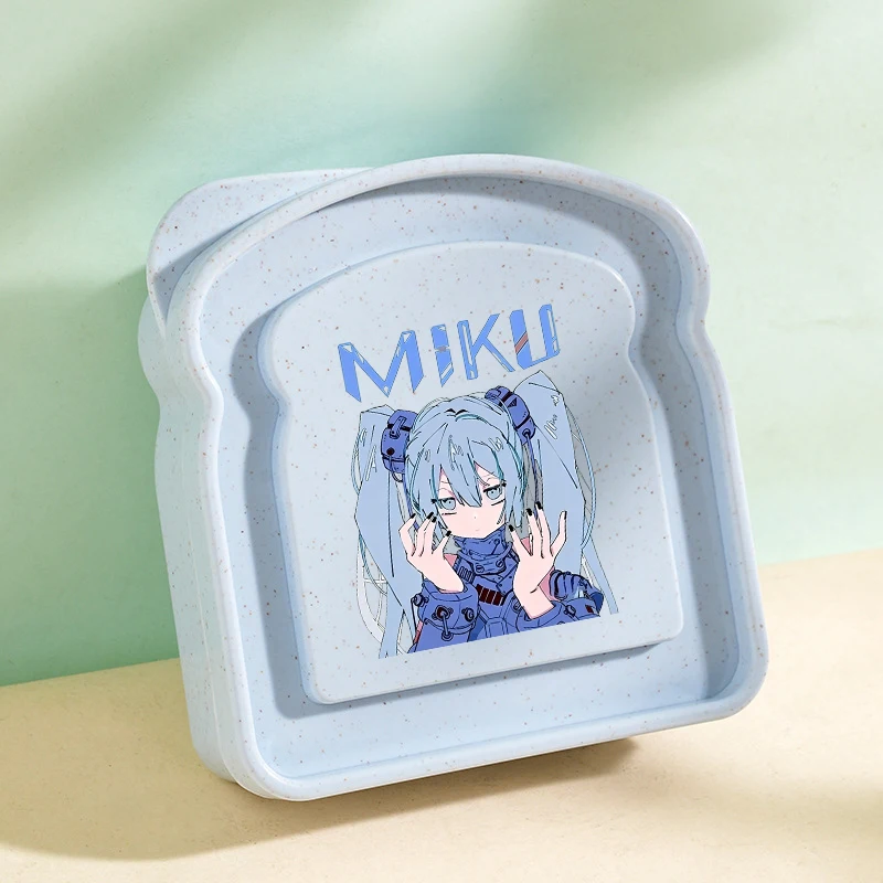 Фото Ланч-бокс Hatsune Miku для детей, новый, с мультяшным дизайном, для завтраков и обедов, контейнер для хранения еды для девочек, для школы и пикника, подарок №3