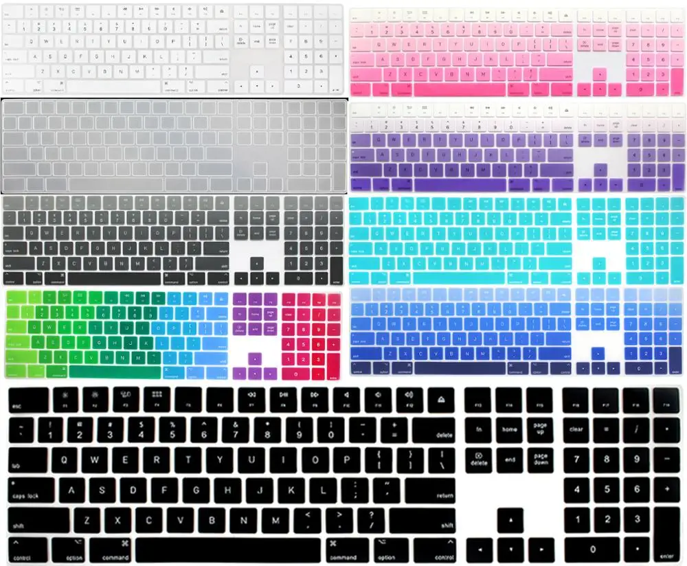 For Apple Magic Keyboard A1843 with Numeric Pad US English Version keyboard Skin Cover Mult