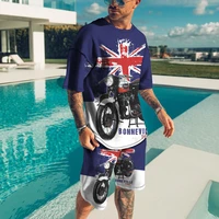 new streetwear logo print mens shorts outfit oversized vintage summer clothes shirt and shorts 2 piece jacket