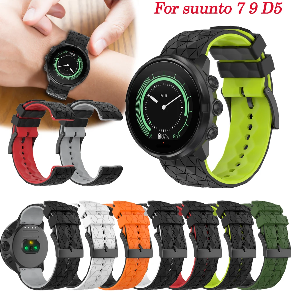 

24mm Silicone Straps For Suunto D5/7 9 baro Spartan Sport Wrist HR Watchband Sports Smart Watch Strap Wristband Band Accessories