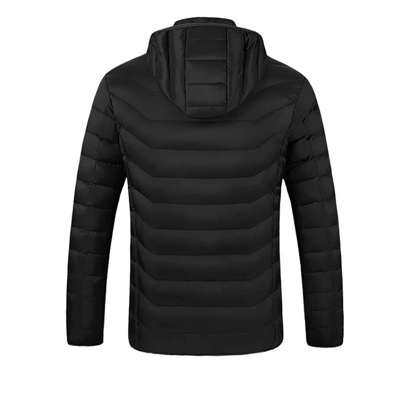 Autumn Winter Heating Cotton Vest USB Intelligent Charging Warm Cotton Clothes New Temperature Control Hooded Jacket Men Fashion