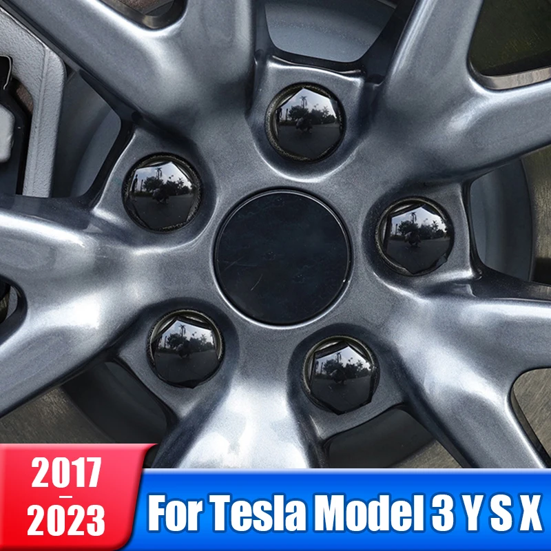 

25pcs/set For Tesla Model 3 S X Y 2017- 2021 2022 2023 Wheel Center Caps Hub Cover Screw Cap Logo Kit Trim Tires Cap Accessories