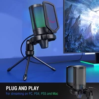 2022for podcasts usb condenser gaming microphone for pc ps4 ps5 mac with pop filter shock mountgain control