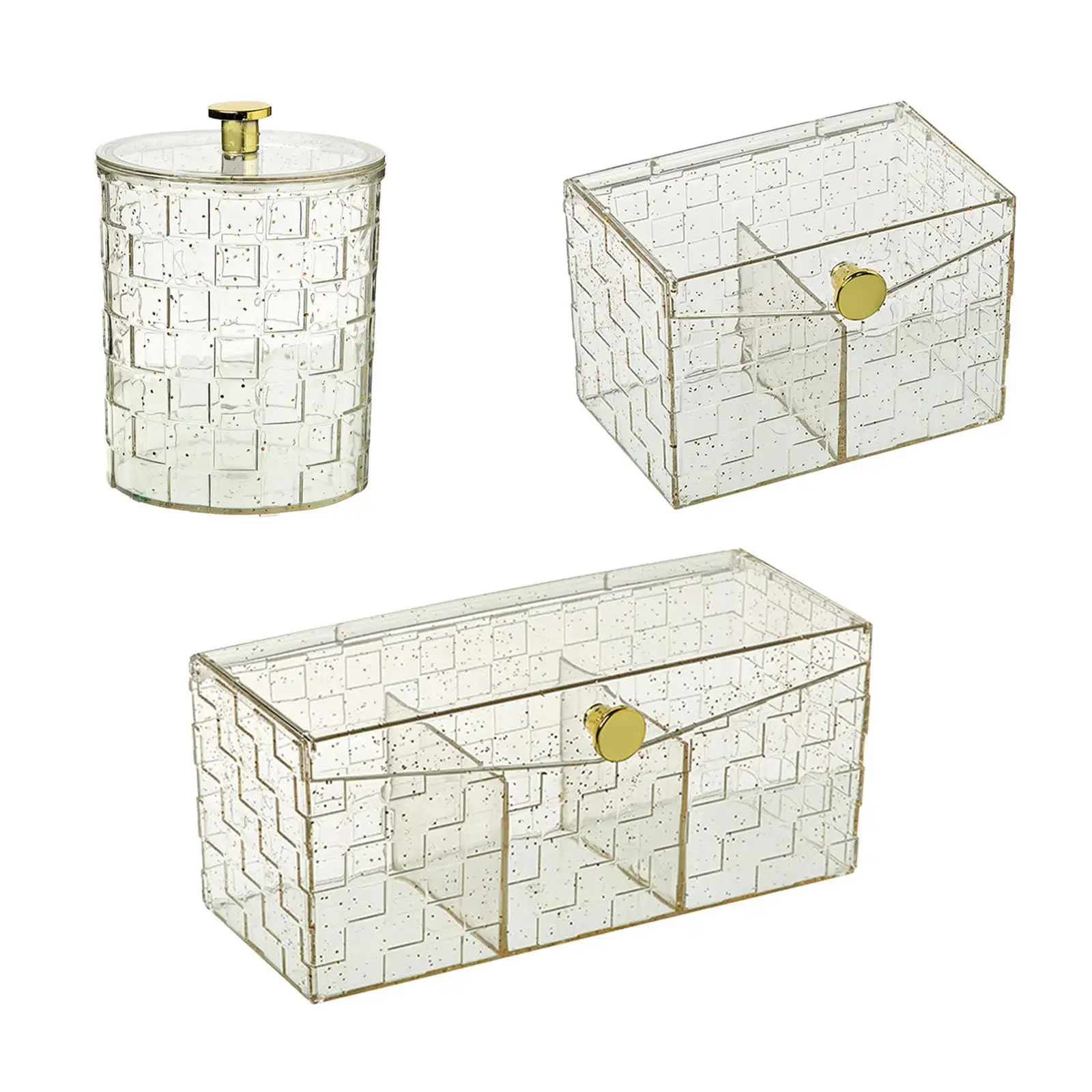 

Swab Container, Makeup Pads Holder, Cosmetic Pad Case, Bathroom Countertop