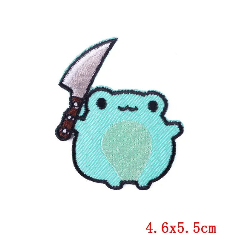 Iron On Patches for Clothes Kirki Clothing Stickers Fabric Sewing Embroidered Patch Thermal Adhesive Applique Fusible Badges