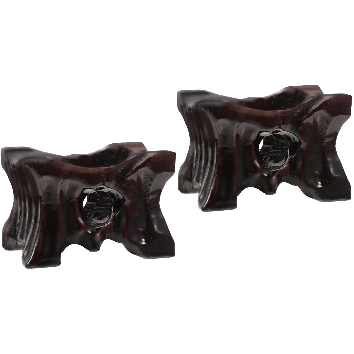 

2pcs Sphere Stand Crystal Display Stand Base Crystal Holder Wood Egg Ball Stone Display Stand