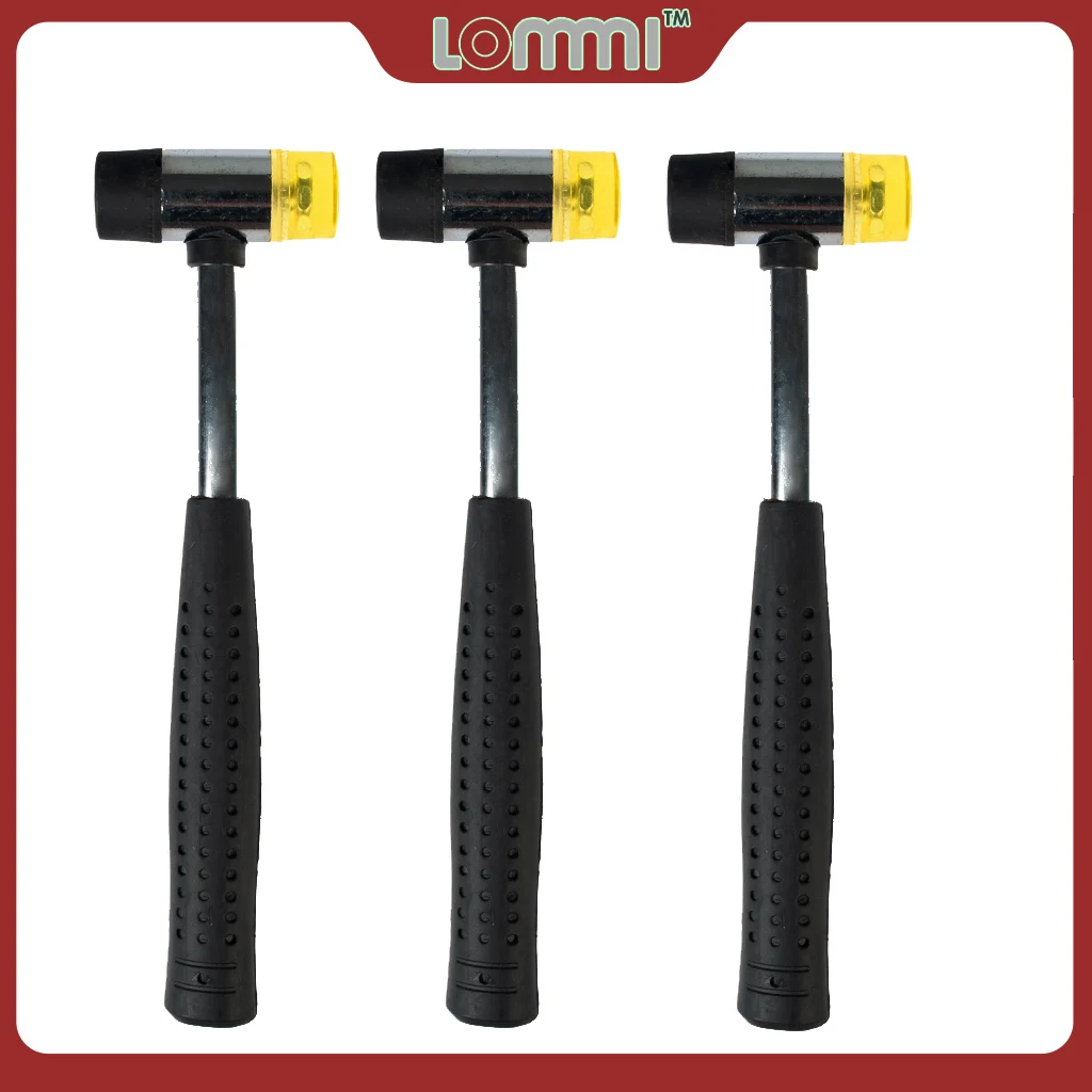 

LOMMI 3PCS Electric Guitar Bass Fret Hammer With Double Plastic Head Guitar Wire Replacement Tool Rubber Hammer Guitar Repair