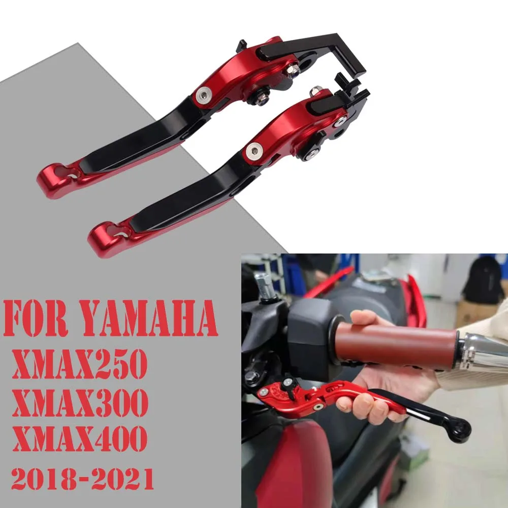 

For YAMAHA X-MAX XMAX 250 XMAX 400 XMAX 300 2018 - 2021 2020 2019 Scooter Accessories Folding Brake Levers Clutch Handlebar