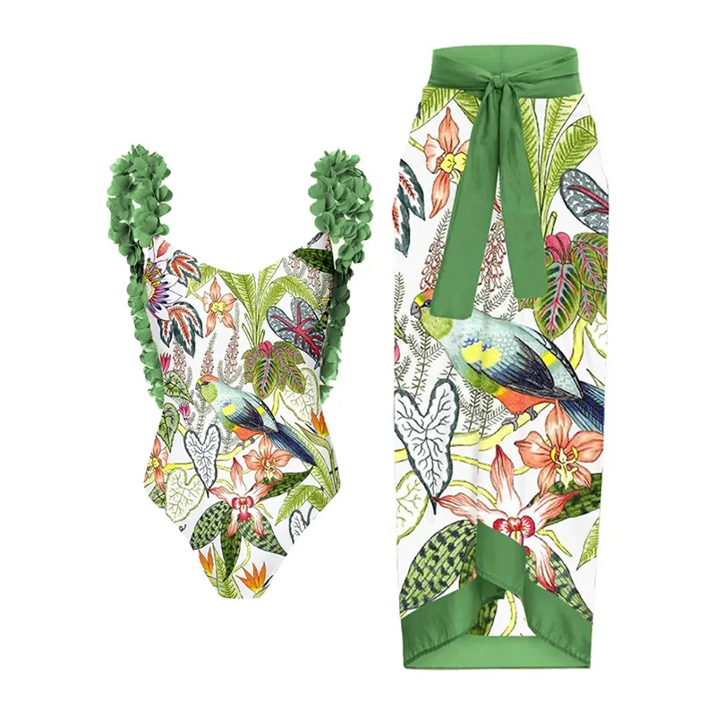 Two Piece Sets Swimsuit Cover-up Women Clothes Crop Tank Tops Bodysuits And Skirt Fitness Skinny Outfit 2 Piece Suit 2023 Summer