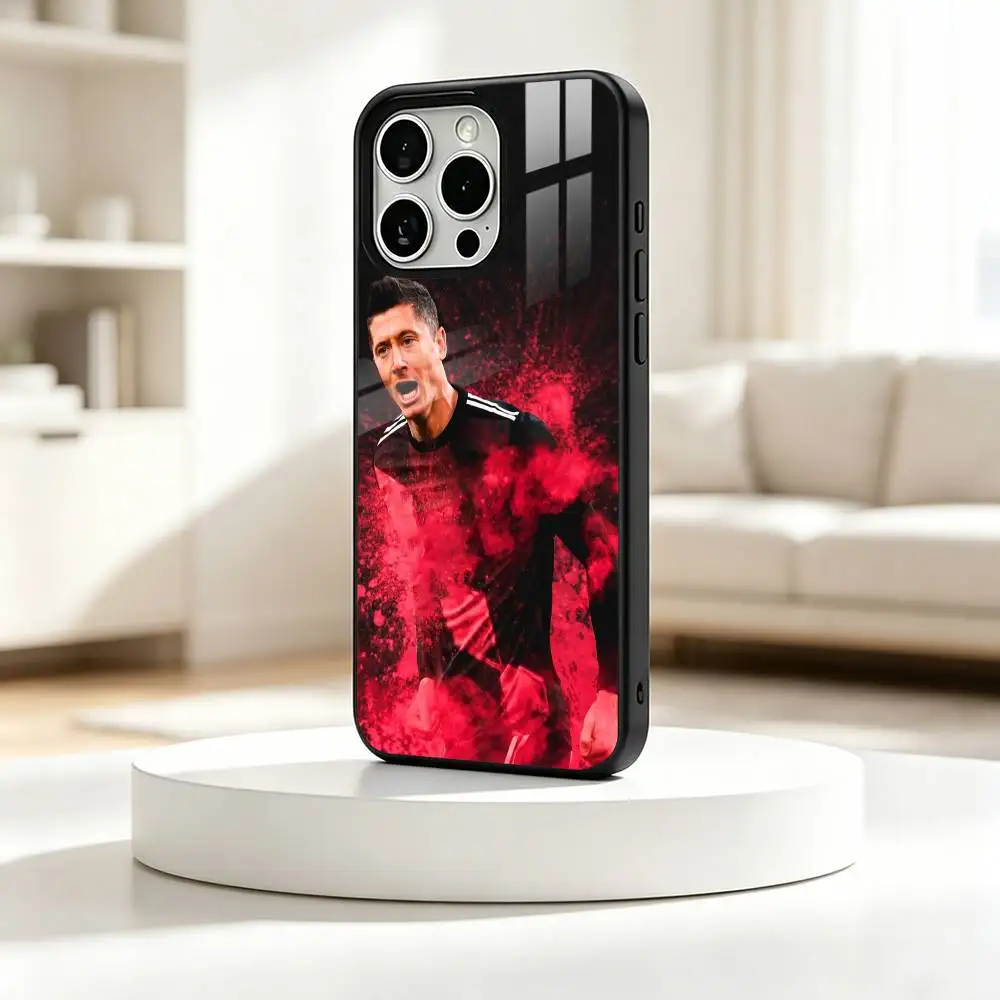 Чехол для телефона Football R-Robert Lewandowski для iPhone 17, 16, 15, 14, 13, 12, 11 Plus, Pro с поддержкой магнитной беспроводной зарядки (art.: 3920daee40964) - 3920daee40964