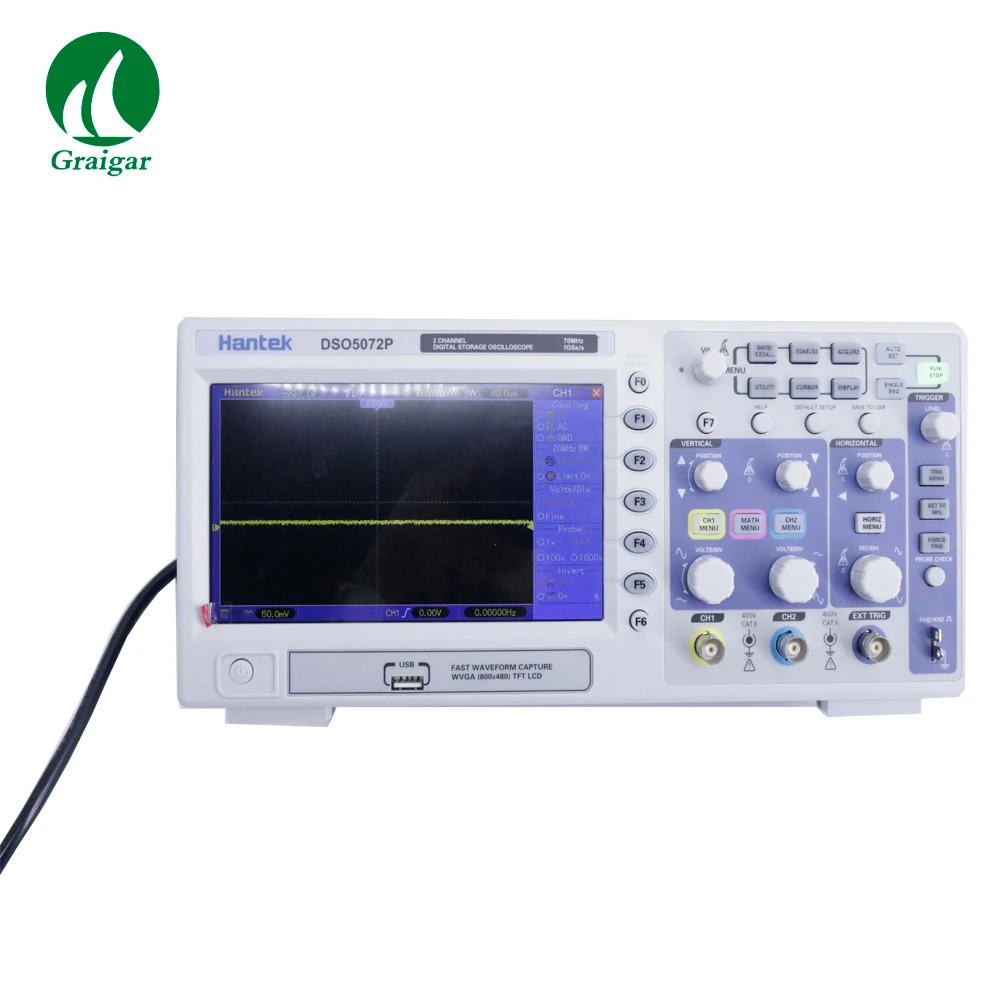 

Hantek DSO5072P Digital Storage Oscilloscope 2 Channels 70MHz 1GS/s Real Time Sample Rate USB Host