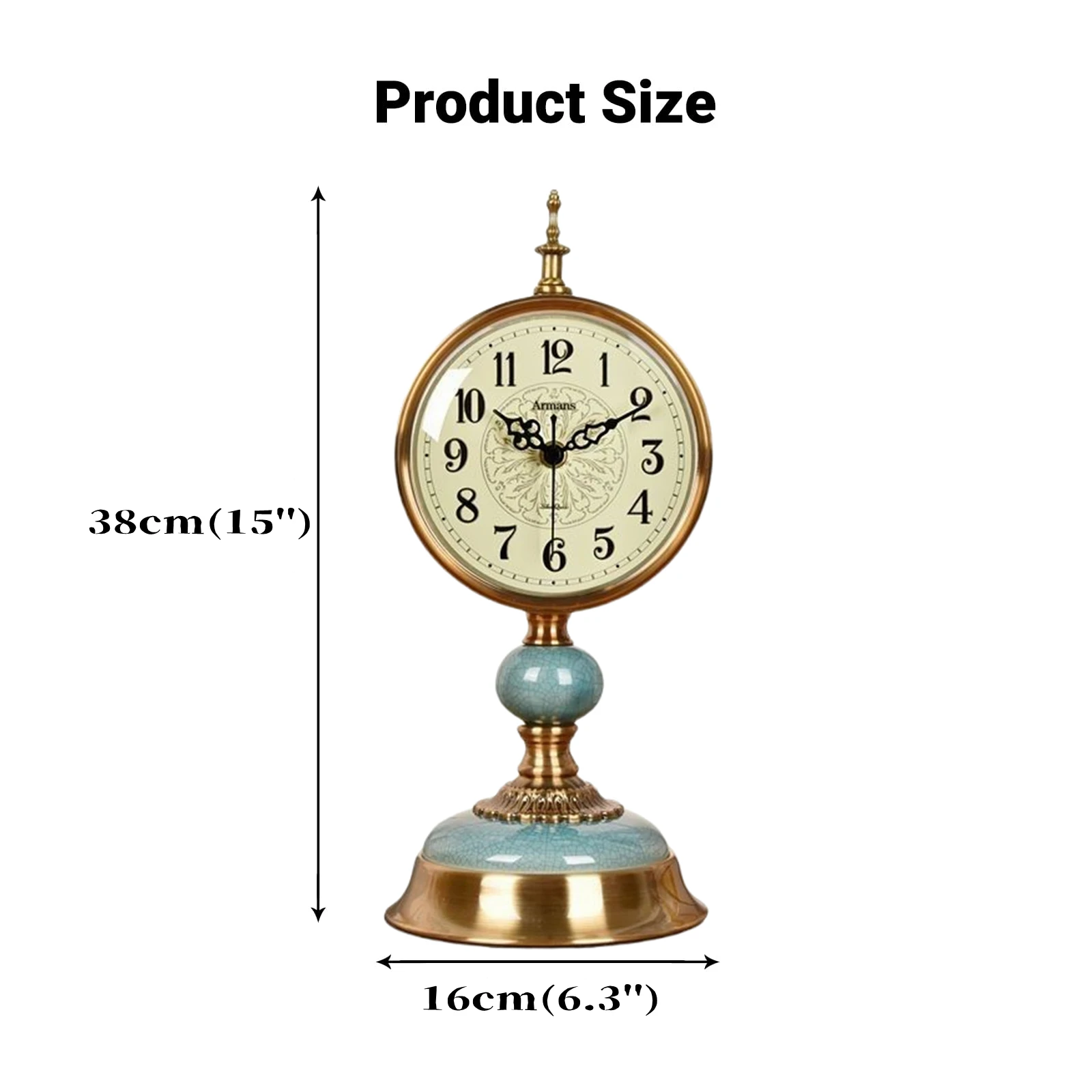 

Настольные часы ретро металлические