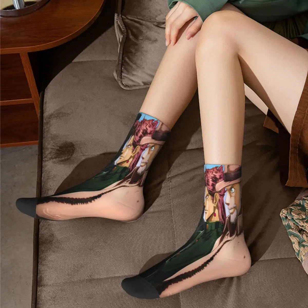 Jotaro Kujo Team JoJo's Bizarre Adventure Socks Male Mens Women Winter Stockings Harajuku