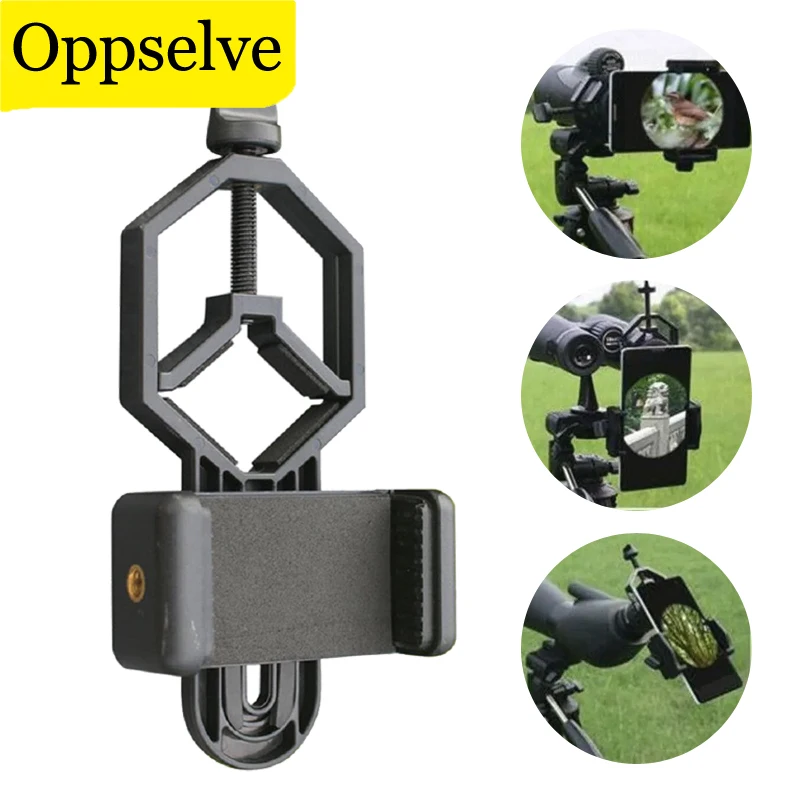 

New 360 Rotation Mobile Phone Stand Holder For Telescope Microscope Adapter Bracket Adjustable Spotting Scope Clip Support Mount