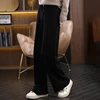 Casual and Comfortable Bestseller Ladies 100% Cashmere Wool Wide Leg Pants Solid Color Ladies Knit Pure Wool Wide Leg Pants New 2