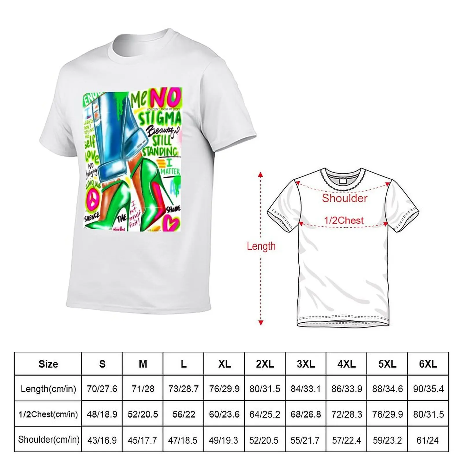Фото Футболка STEP AGAINST STIGMA-NO STIGMA COLLECTION, повседневная футболка для ежедневной носки №2