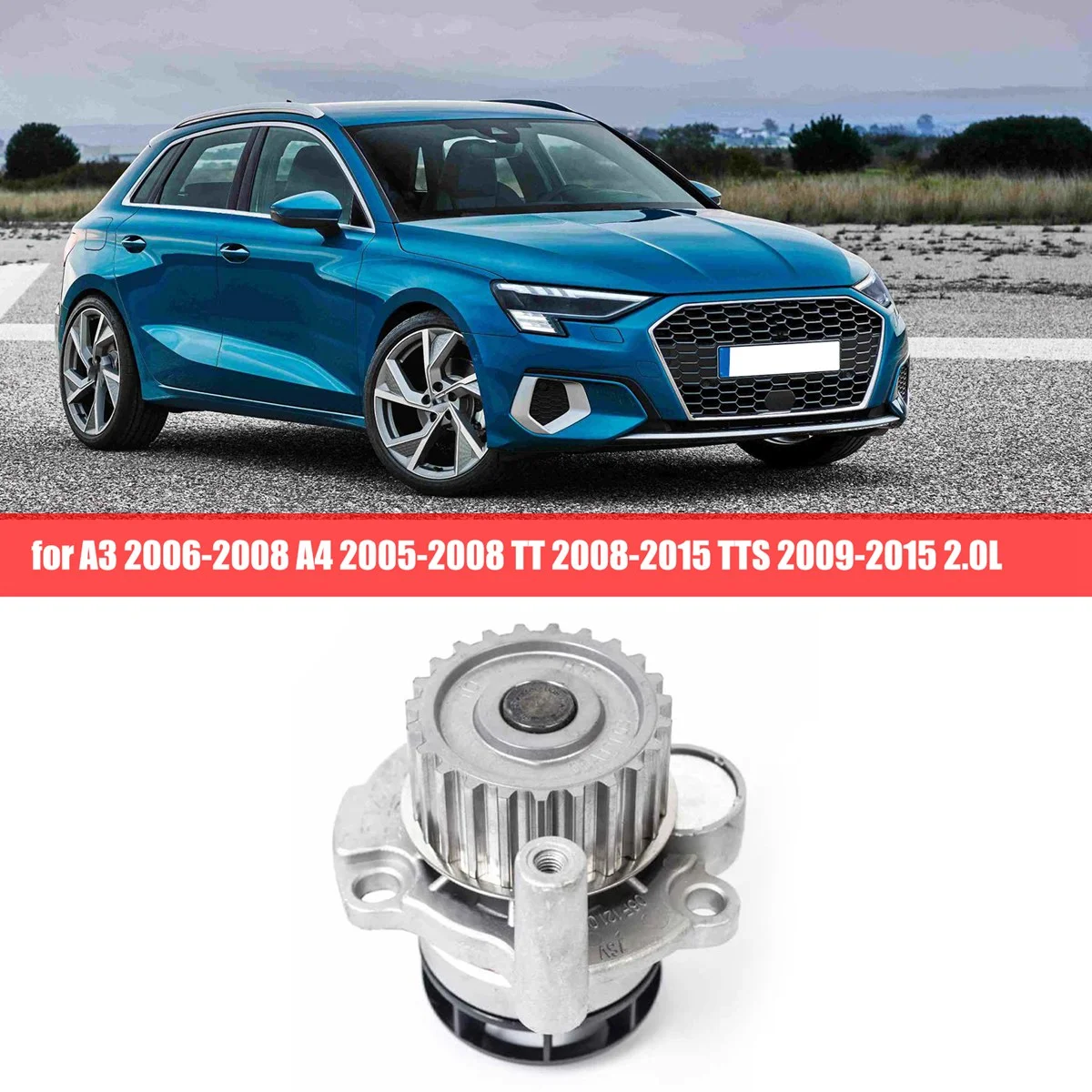 Автомобильный водяной насос для охлаждения двигателя 06F121011 Audi A3 2006-2008 A4 2005-2008 TT